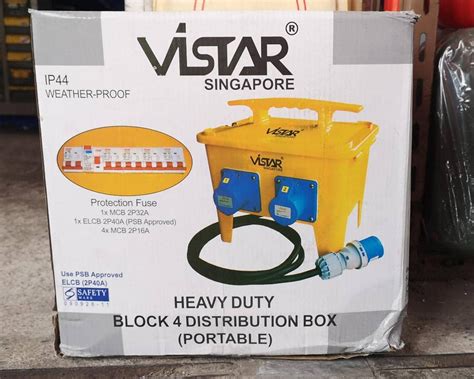 VISTAR 220V Heavy Duty Block 4 Distribution Box 